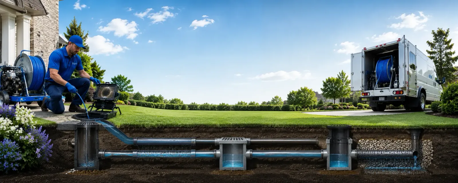 Outdoor drain cleaning information for Caspar, CA